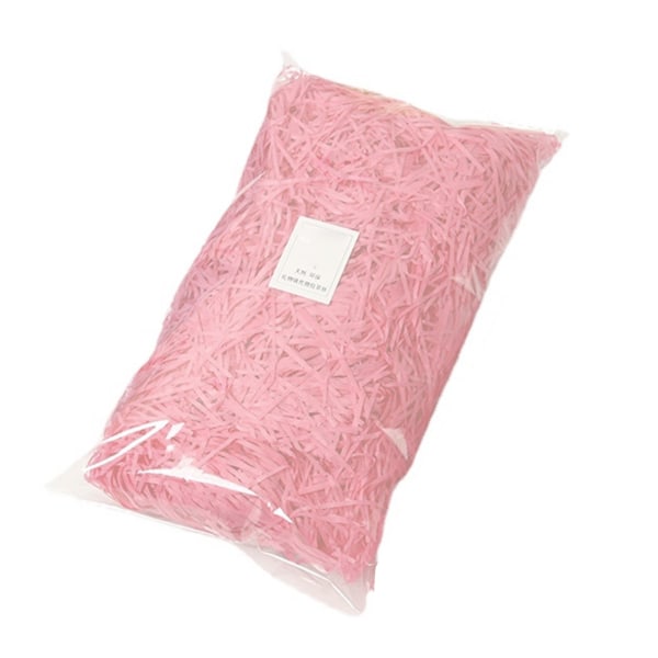 Papir Shred Filler Ekstraordinære Lyse Farver Lugtfri Raffia Filler Gaveindpakning Fyld til Gaveæske Dekoration Light Pink 100g