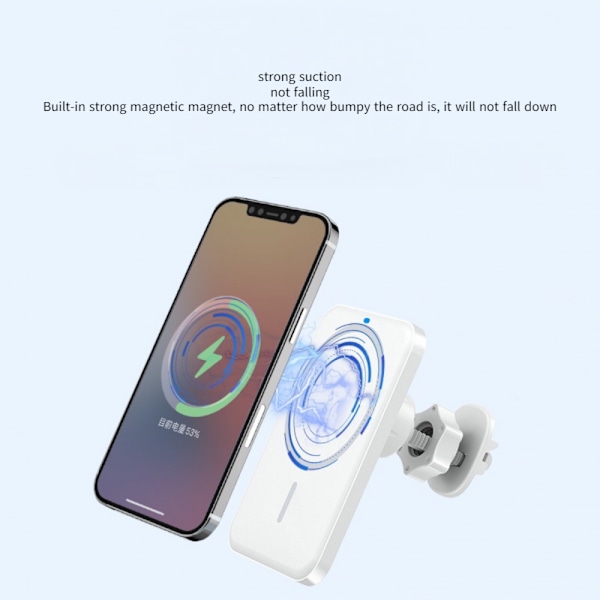 Qi 15W Automatisk Klemmende Biltelefonholder Trådløs Opladning - 15W Universal - Sort (Et Sæt)