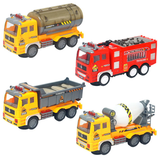 Brandbilsleksak för 3-9 år gamla pojkar, flickor, 4D upplysta brandbilsleksaker för 4-10 år gamla pojkar, flickor