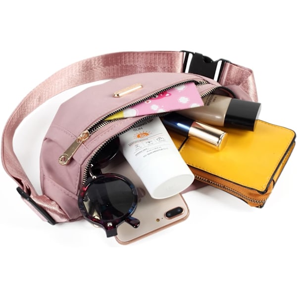 Fanny Packs Midjeväska för Kvinnor, Vattentät Midjeväska med Justerbar Rem för Resor Sport Löpning Pink