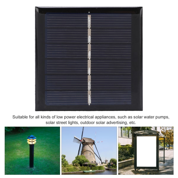 Bærbar 0,6W 3V Polysilicium Solpanel Niveau A Solcelleopladningspanel Modul til Solhavebelysning
