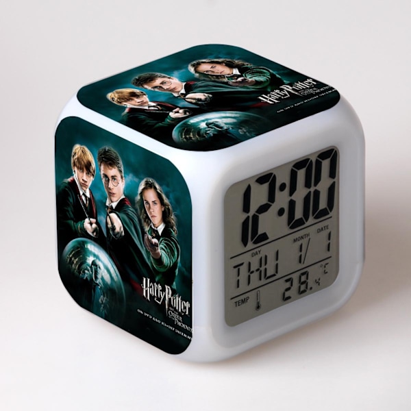 Harry Potter väckarklocka Harry Potter Harry Magic Färgglad stämningsfull LED Luminous väckarklocka（15）