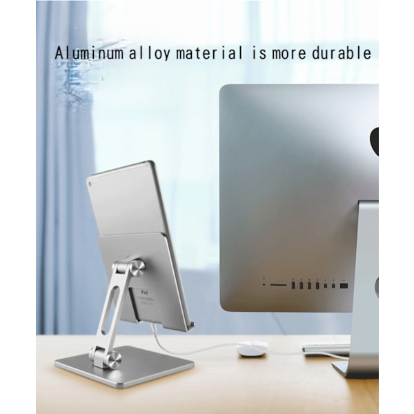 Tablet PC Stand Aluminiumlegering Foldbar Bærbar Forhøjet Stand Velegnet til IPad Computer Lazy Desktop Stand
