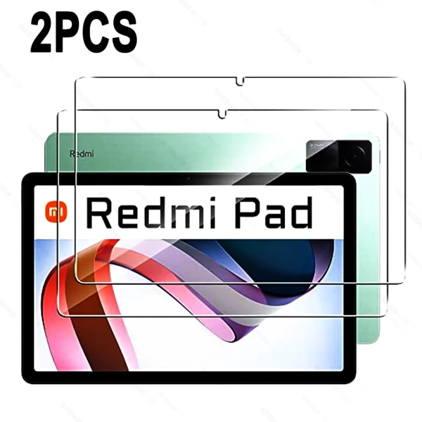 2 delar HD repsäkert skärmskydd i härdat glas för Redmi Pad 10,61 2022 Xiaomi MI Redmi Pad skyddsfilm för surfplatta