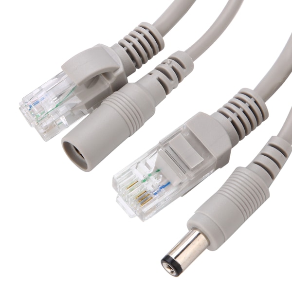 5M/10M/15M/20M RJ45+DC Ethernet CCTV-kabel for IP-kameraer NVR-system 10Mbps100Mbps (20M) Type 1