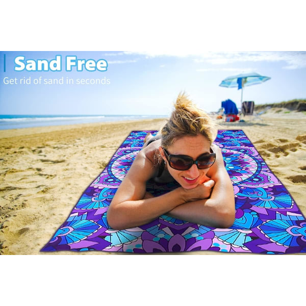 Mikrofiber Sandfri Strandhandduk Snabbtorkande Superabsorberande Överdimensionerad Extra Stor Tunn Lättviktshandduk Rese Pool Simning Bad Ca