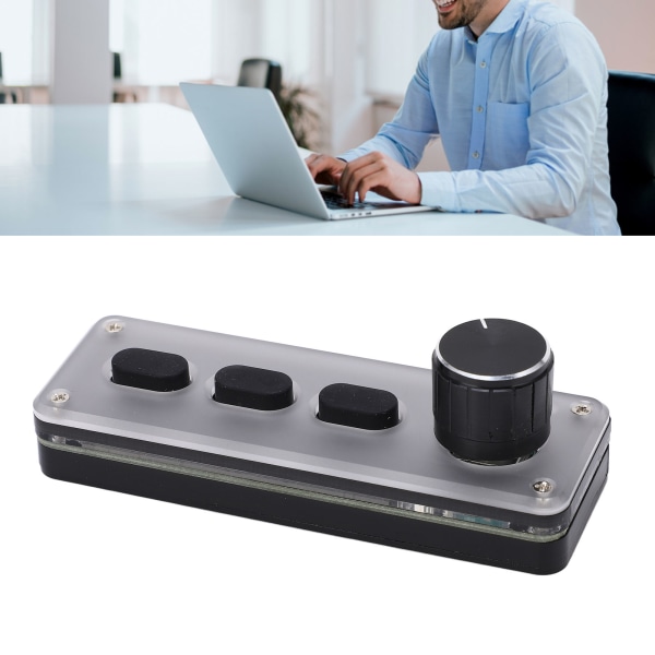 Enhånds mekanisk spilltastatur 3 taster Bluetooth multifunksjon Plug and Play for Office Gaming Lab Recording Studio