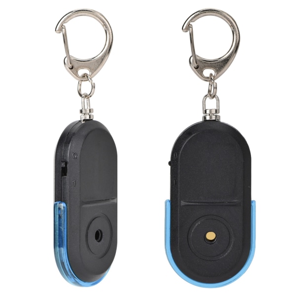 Trådlös Anti Lost Alarm Key Finder Locator Whistle Sound LED-lampa med batteri blue