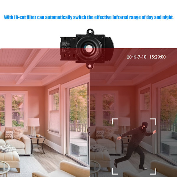 1080P 6mm 0.001Lux täyden värin objektiivi Ir cUT -suodattimella CCTV-kotivalvontakameraan