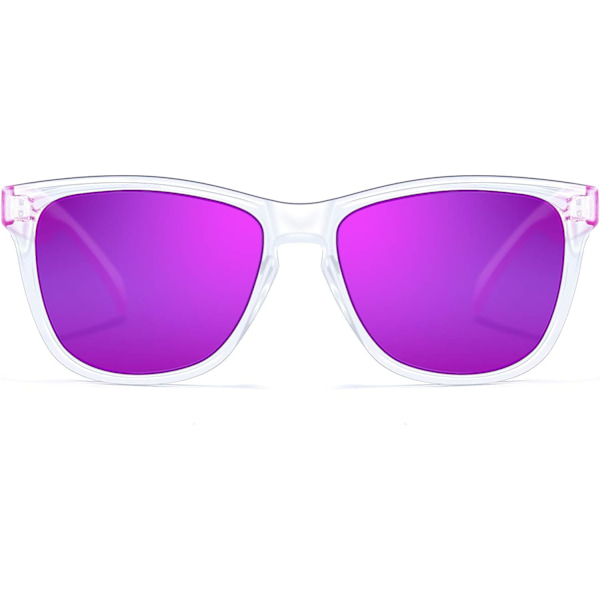 Naisten aurinkolasit UV400 peililinssillä, sopivat ulkoiluun, lomailuun, ajamiseen Purple Mirrored Lens