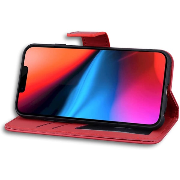 Etui Kompatibelt med iPhone 13 Lommebok Slankt Kredittkort Holder Malt Katte Deksel Støttebeslag Beskyttende Slitesterkt PU Lær Flip Fol