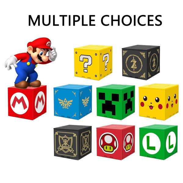 Kompatibel med Nintendo Switch, Extra Large Capacity Switch Game Case, Uppgraderad 41 Slots Switch Game Card Storage Box, Press to Unfold Fun Card Case L Green