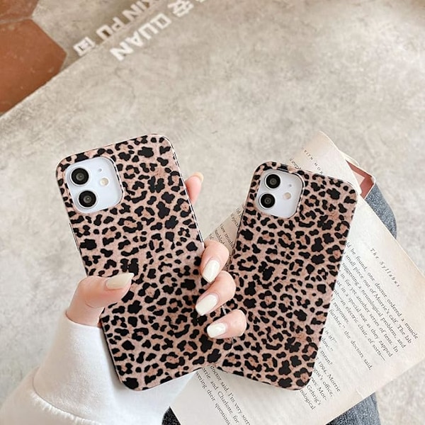 Leopard Cheetah Mönster Mobilskal för iPhone 12 Promax Tjejig Design Mjukt Flexibelt Skyddande Lyxigt Gummi Gel Baksida (iphone12Pr