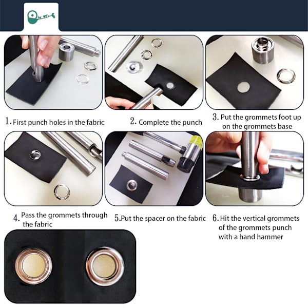 Grommets 2mm Forgyldt Kobber Metal Grommet Kit Skolisser Bælter Øjespænder Med Plast Opbevaringsboks