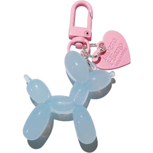 Jelly Ballong Hund Design Nyckelring, Söt Tjej Nyckelring, Bil Nyckelring Tillbehör Blue