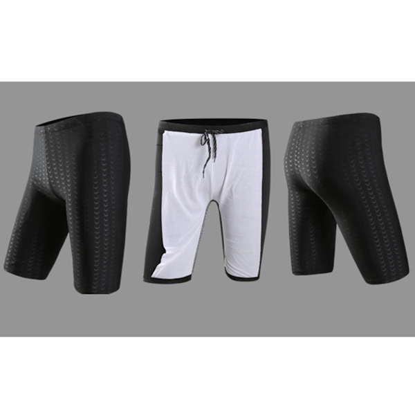 Herr Simbyxor Andningsbara Fashionabla Lätta Bekväma Polyester Manliga Surfshorts Svart 3XL