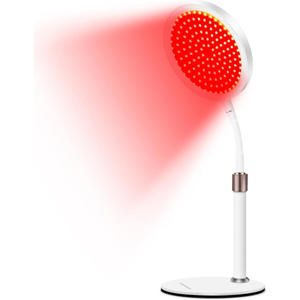 Punainen valohoito kasvoille ja kaulalle jalustalla, 660 nm LED punainen valohoitovalo säädettävällä korkeudella, 140 LEDiä syvänpunainen valolamppu Body L:lle