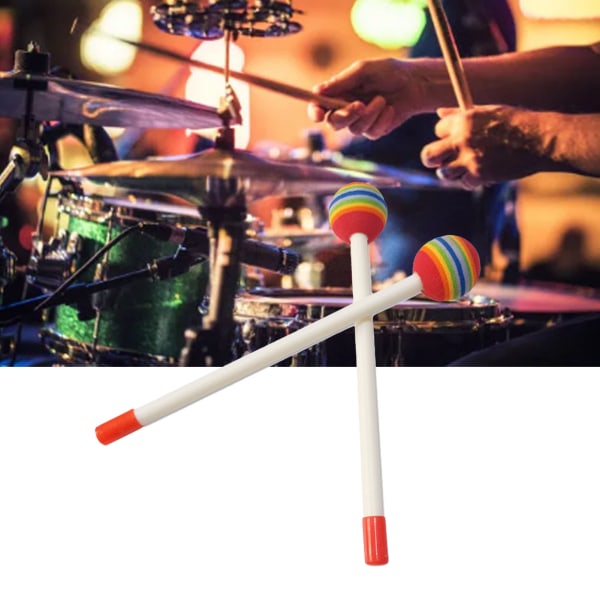 Färgglada trumstockar för barn, runda trumstockar i plast, handpercussion för barn, musikinstrument