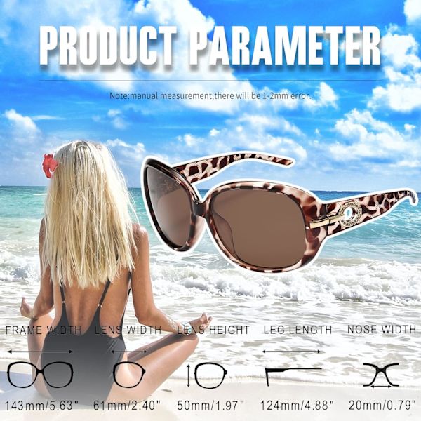 Jackie Solglasögon Överdimensionerade Nyanser för Kvinnor Trendiga Stora Rektangulära Solglasögon UV-skydd Solglasögon tortoise Shell Brown