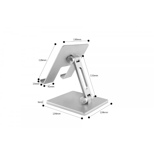 Tablet PC Stand Aluminiumlegering Foldbar Bærbar Forhøjet Stand Velegnet til IPad Computer Lazy Desktop Stand