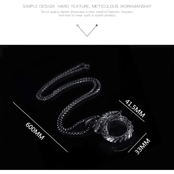 Kors Eternal Ring Vedhæng Halskæde Rustfrit Stål Vedhæng Halskæde til Mænd Kvinder Bedste Ven Halskæder Black Eternal Ring