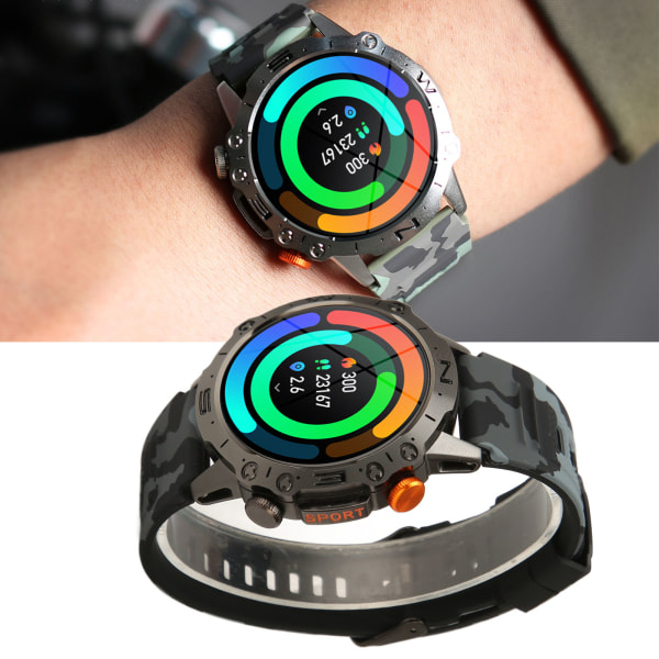 Smart Watches Camouflage Black With External Speaker Outdoor Smart Watch til IOS til Android