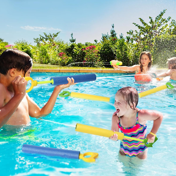 12-pack 38 cm Vattenpistoler för Utomhuslek, Högkapacitets Vattengevär för Pool, Strand, Sommarlekar, Leksaker för Barn, 6+ år, Mul