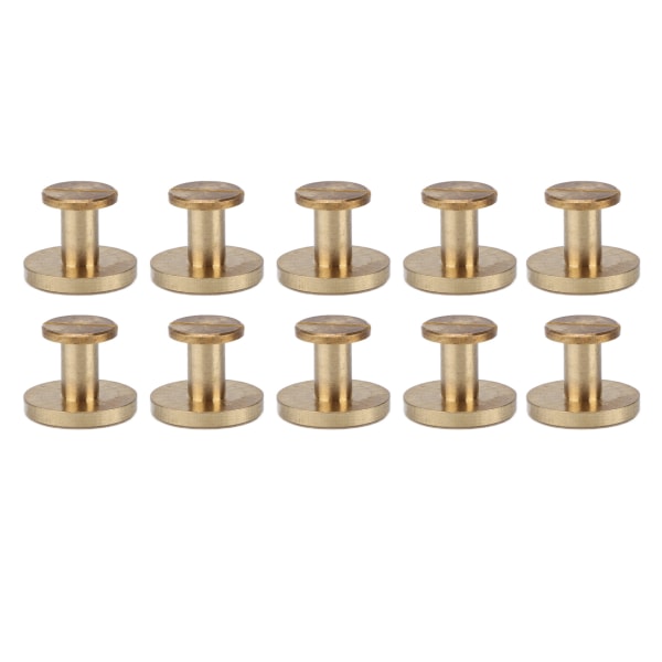 10 sæt bogbindningsskruer Nemt at binde adskille robust DIY Ledger nitter til læderhåndværk Ledger13x18mm