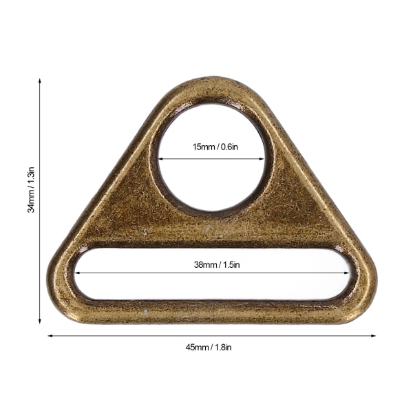 10 stk. justerbar spænde 38mm justerbar zinklegering multifunktionel letvægts bærbar bagage tilbehør Bronze