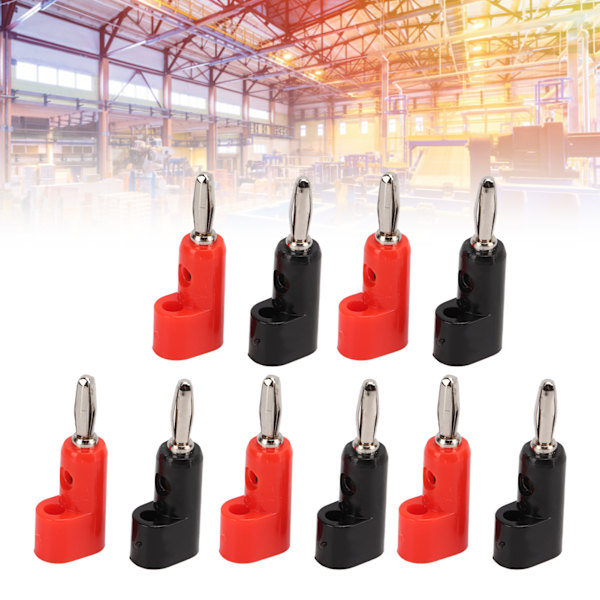 10 st banankontakter 4 mm röd svart öppen skruvtyp stapelbar lödfri adapter för husbilar lastbilar bilar