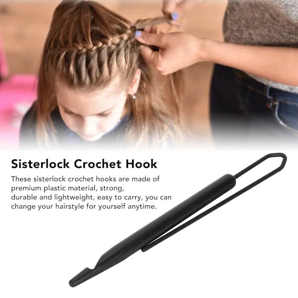 2 st Dreadlock virknål Dubbeländad Stark Plast Anti Slip Dreadlock Interlocking Verktyg för Frisyrer DIY