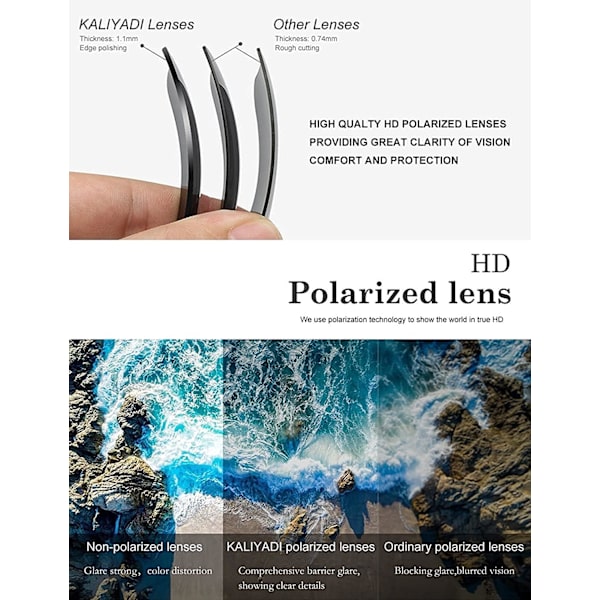 Polariserade solglasögon för män och kvinnor Halvram Fritid Solglasögon UV-skydd Silver & Matte Black