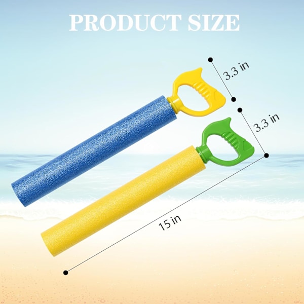 12-pack 38 cm Vattenpistoler för Utomhuslek, Högkapacitets Vattengevär för Pool, Strand, Sommarlekar, Leksaker för Barn, 6+ år, Mul