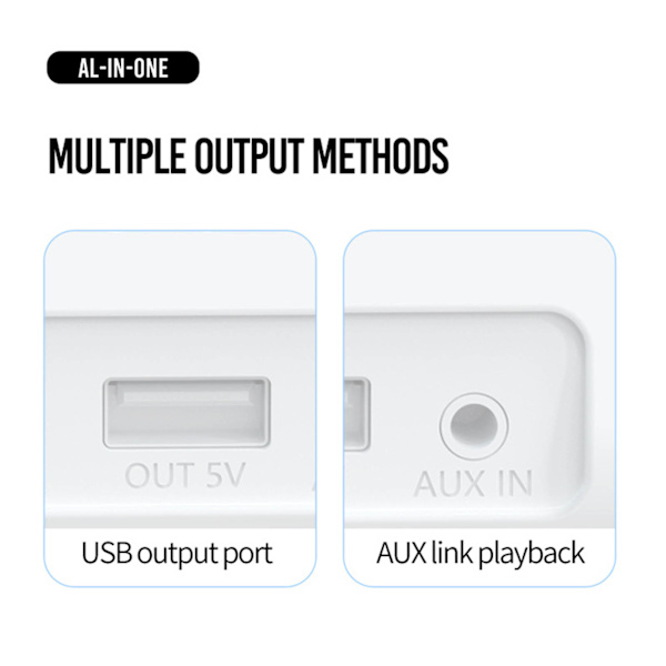 Langaton latausasema 15W 3 in 1 Langaton puhelimen laturi Bluetooth-kaiuttimella Digitaalinen herätyskello White