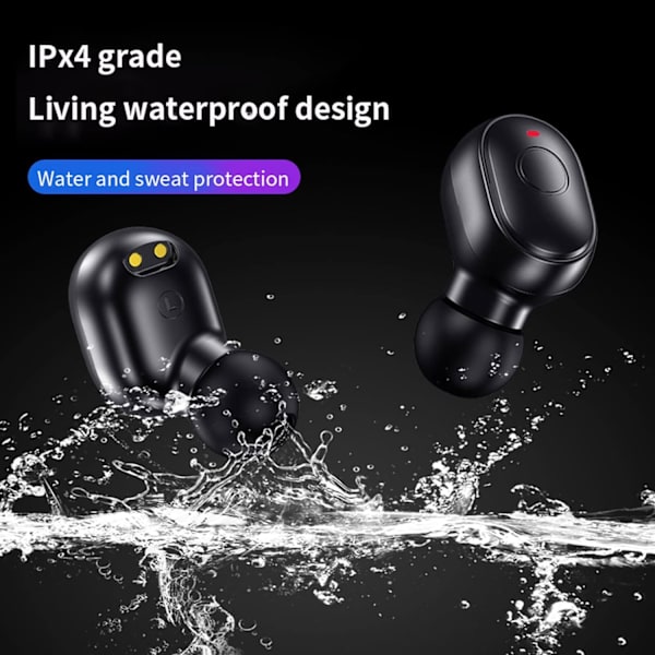 Trådløse ørepropper, Bluetooth-ørepropper med mikrofon, 8 mm drivere med stor stereobass, IPX5 vanntett, 35 timers spilletid, kompatible Bluetooth-øretelefoner Pink