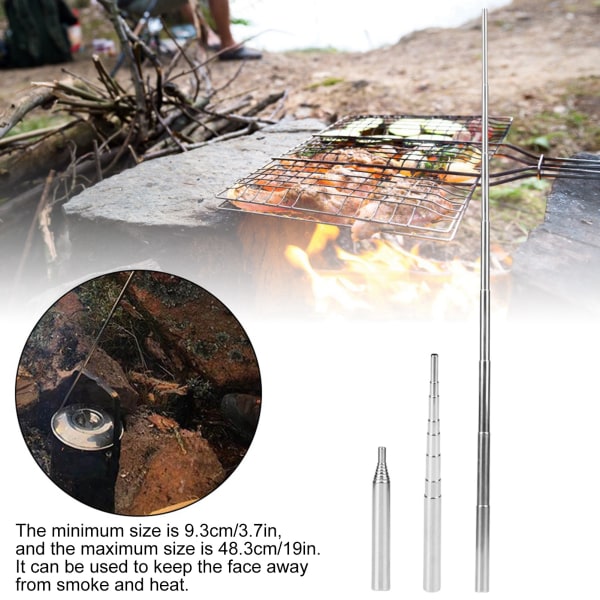 4 st utomhus rostfritt stål hopfällbar brandbälg blåsrör verktyg camping matlagning