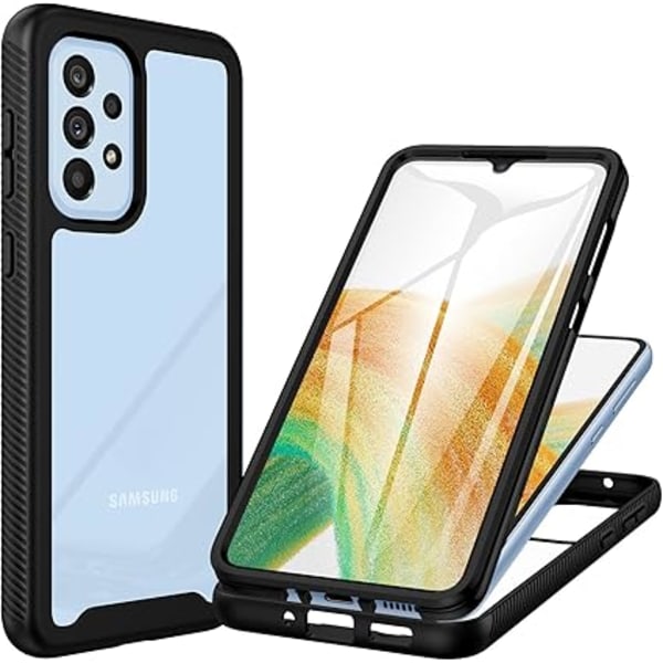 Samsung A33 5G Skal, 360 Fullständigt Stötsäkert Skydd med Inbyggt Skärmskydd Klar Stötfångare Skyddsfodral Militärklassat Skydd