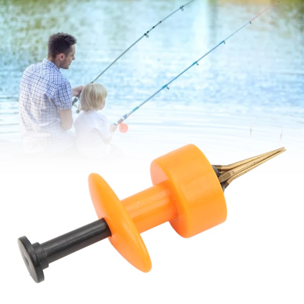 Fishing Baits Clip Portable 4 Claws Bloodworm Meitemark Clip med gummibånd fiskeutstyr tilbehør Gul