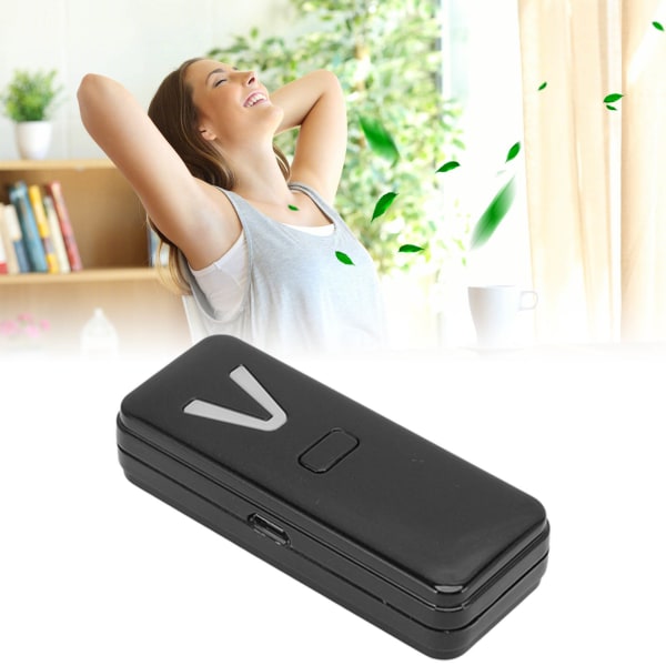 Wearable Air Purifier Multifunction Rechargeable Mini Portable Negative Ion Generator for Indoor Outdoor Metal