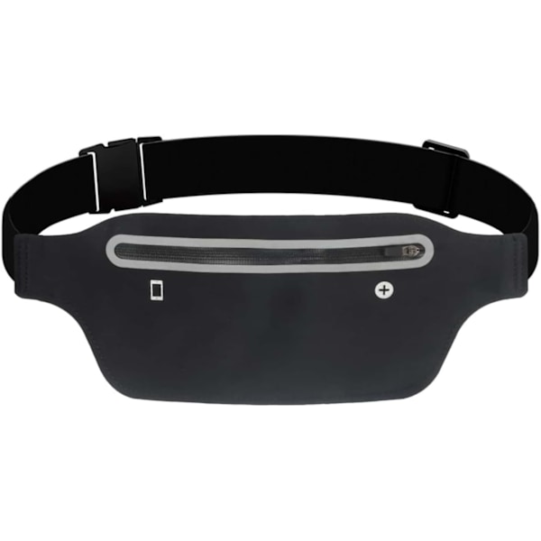Smal Löparbälte, Löparmidjeväskor, Löparband för iPhone, Midjeväska för Träning Jogging, Promenader, Reseplånbälte Löpargåva G black