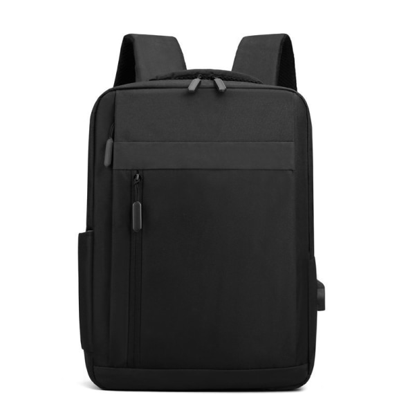 1st multifunktionell vattentät ryggsäck, med USB laddning, enfärgad bärbar datorväska för utomhusresor och pendling (blå)
