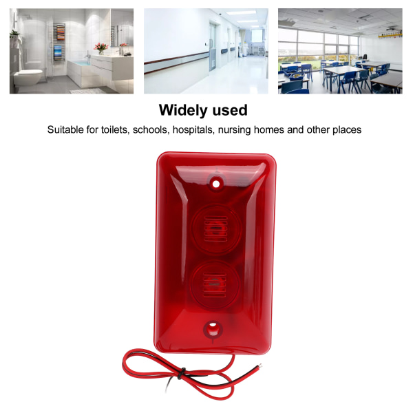 Hätähälytys Sisäänrakennettu LED ABS Muoviset turvalaitteet WC:ihin Kouluihin Sairaaloihin220V
