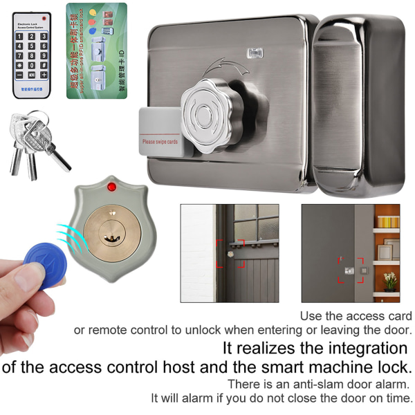 Electronic Door Access Intelligent Remote Control System ID Single Head 12V Lock