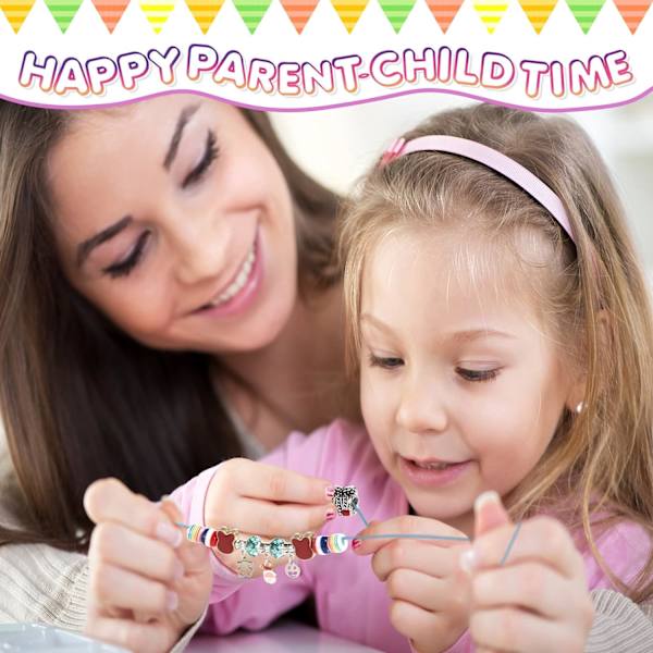 Charm armbandssats, en enhörningsleksak för flickor som inspirerar kreativitet och fantasi, pyssel för åldrarna 8-12 med smyckestillverkning och konstset Perfekt G