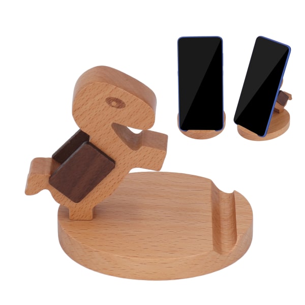 2 set träbordshållare för smartphones multifunktionell hästform lätt mobiltelefonhållare för hemmakontorskola