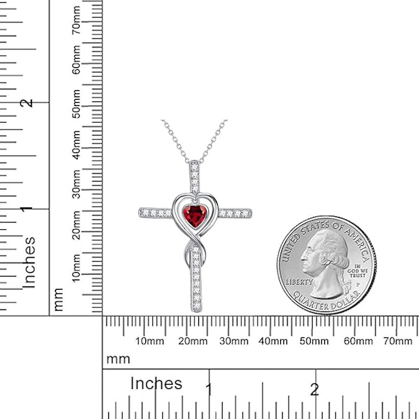 Kärleks Infinity Halsband för Hennes Födelsedagspresenter Fru Mamma Augusti September Månadssten Peridot Blå Safir Smycken 925 Sterling Silver Red