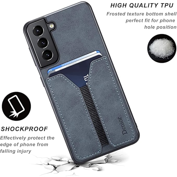 Kotelo Samsung Galaxy S22 Plus -puhelimelle, PU-nahkainen lompakkokotelo luottokorttipaikalla, erittäin ohut suojakotelo Samsung Galaxy S2 -puhelimelle