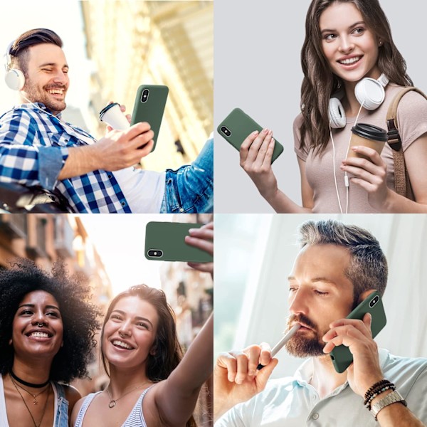 Skal för iPhone XS, flytande silikon gel gummi telefonskal, iPhone XS 5.8 tum Stötsäkert Slimmat Mjukt Mikrofiberfoder P