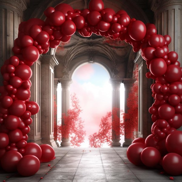 130 stk rubinrøde ballonger i forskjellige størrelser 18\" 12\" 10\" 5\" Ballongbuegirlandersett perfekt for bursdagsfest, konfirmasjon, babyshower, bryllup, høytid Ruby Red