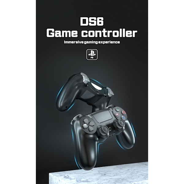 Trådlös Bluetooth 4.0 Vibrerande Gamepad med Ljus för PS4 Red